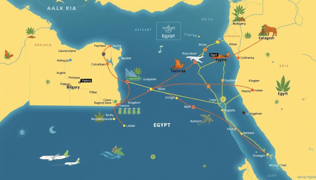 Egypt Drug Trafficking Routes