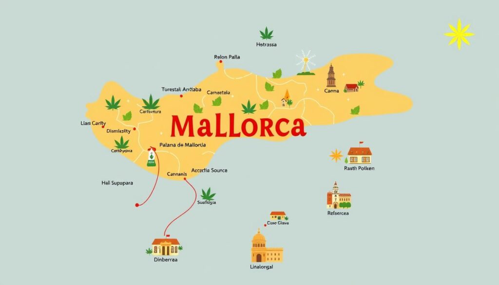 Mallorca cannabis comparison map