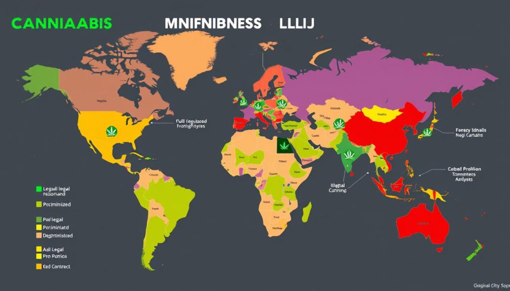 世界の大麻規制地図